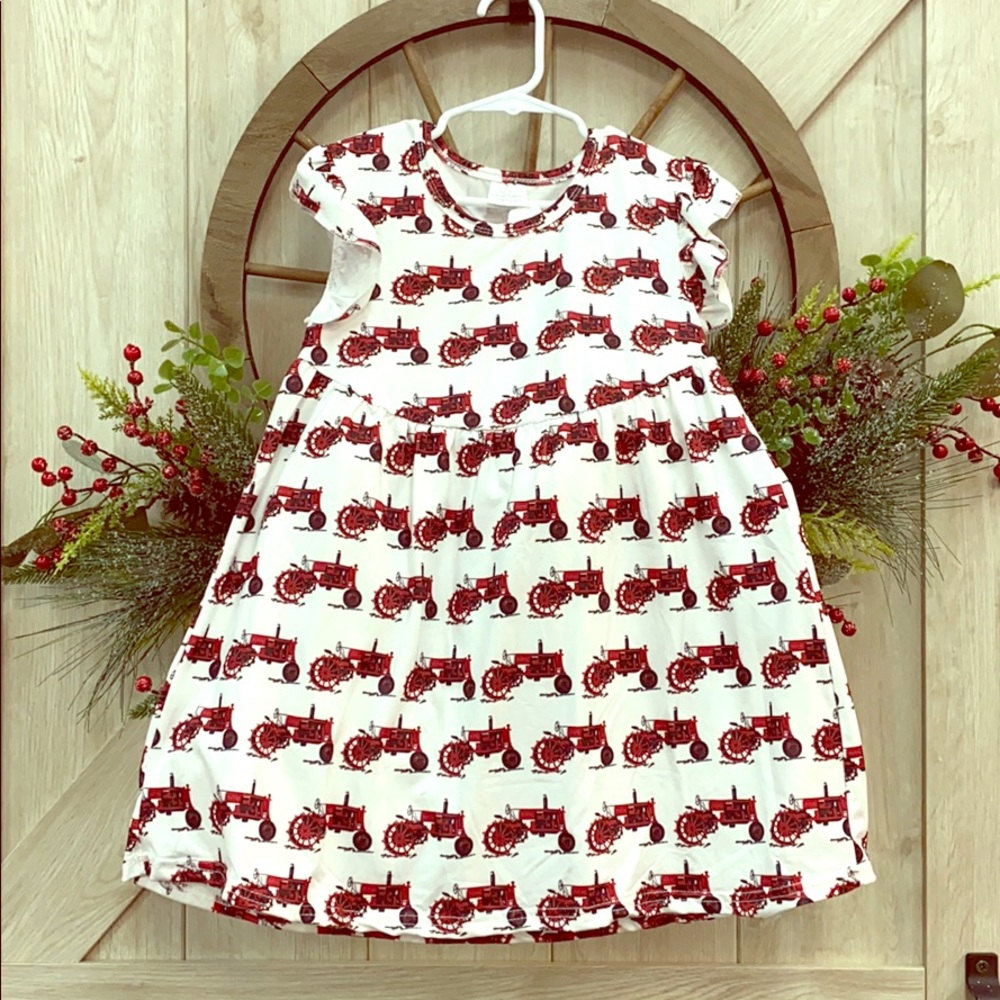 Red Tractor Dress 8